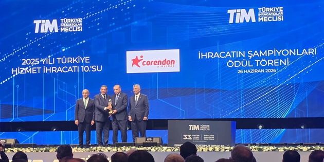 Corendon, TİM’in İhracat Şampiyonları Arasında Çifte Başarıya Ulaştı